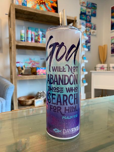 “God Will Not Abandon” 22 oz. Tumbler