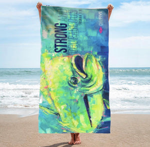 "Be Strong" Mahi Beach Towel
