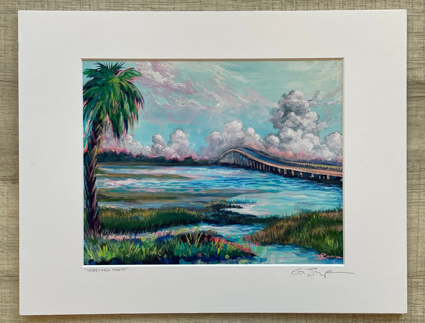 "Heading Home" Print (Emerald Isle, NC Bridge)